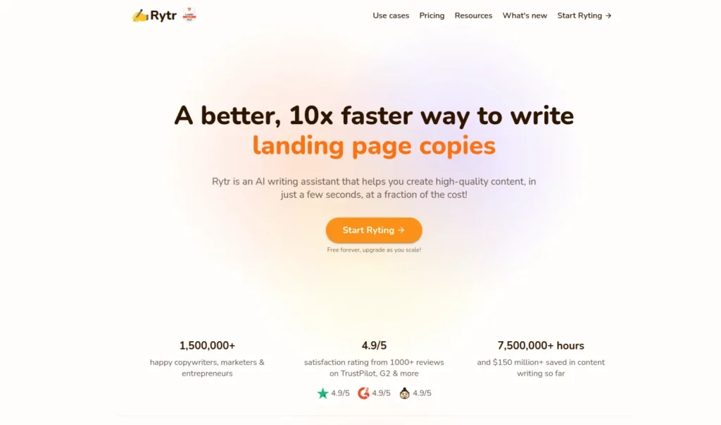Best Ai tools For Content Writing rytr