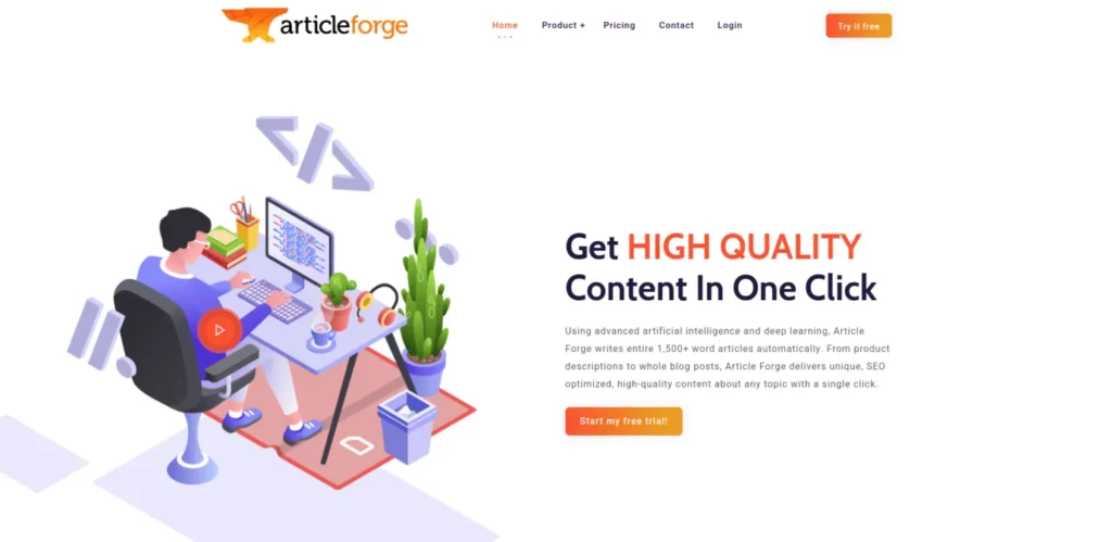 Best Ai tools For Content Writing article forge